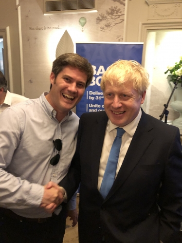 James Tumbridge and Boris Johnson